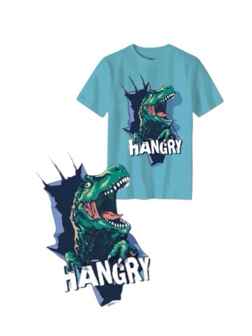 Hangry Tear Crew Neck Graphic Tee